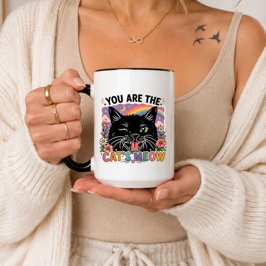You Are The Cat’s Meow Mug Funny Cat Lover Gift Cute Cat Mug Rainbow Cat Coffee Mug Cat Mom Gift Cat Dad Gift Cute Animal Mug Girlfriend Gift