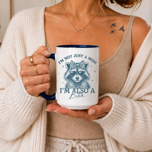 Sarcastic Raccoon Mom Mug | Funny Motherhood Coffee Cup