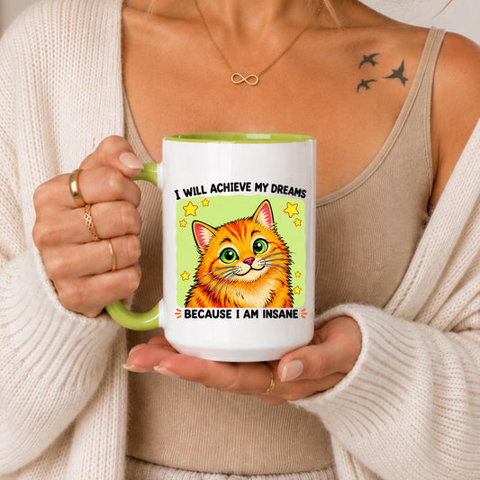 Funny Cat Mug | Sarcastic Retro Artwork Coffee Cup | Cat Lady Gift