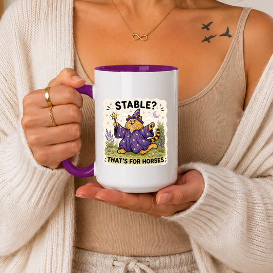 Wizard Cat Mug | Funny Chaos Humor Coffee Cup, Witchy Cat Gift