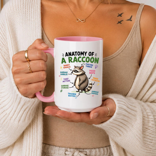 Anatomy Of A Raccoon Mug | Funny Trash Panda Coffee Cup, Wildlife Lover Gift