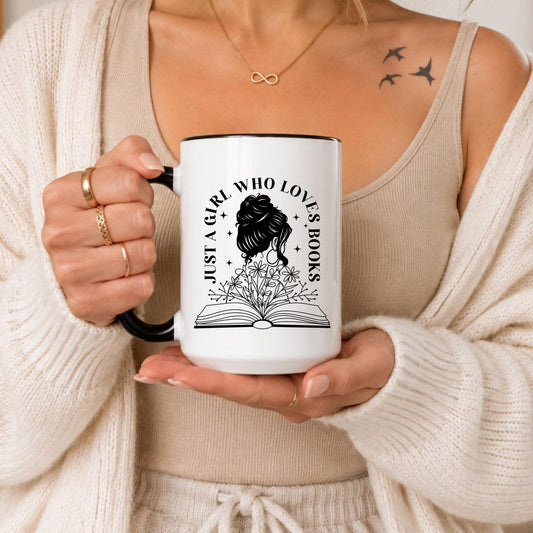 Book Lover Mug | Minimalist Reading Artwork, Cozy Coffee Cup For Women
