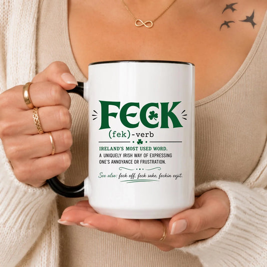 Funny Feck Irish Mug, Dictionary Definition Humor Cup, St Patricks Day Gift