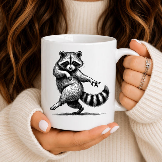 Raccoon Mug | Woodland Wildlife Illustration, Nature Lover Gift