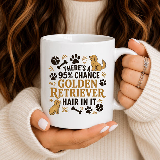 Golden Retriever Hair In It Mug | Funny Dog Mom Coffee Cup