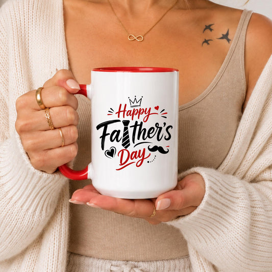 Happy Father's Day Mug, Funny Dad Coffee Cup, Ceramic Gift for Him