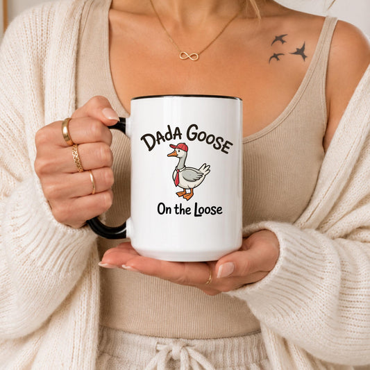 Dada Goose On The Loose Mug | Funny Dad Coffee Cup (11oz/15oz)