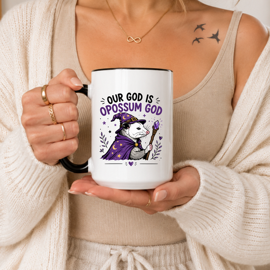 Funny Opossum Mug, Opossum God Mug, Witchy Animal Mug, Funny Meme Mug, Weird Humor Mug, Gothic Funny Mug, Witch Aesthetic Mug, Alternative Gift Mug