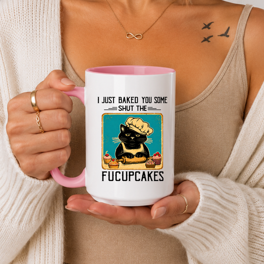 Funny Baking Cat Mug Gift, Dark Humor Cat Coffee Mug, Sarcastic Baking Cup, Adult Humor Mug, Cat Lover Gift Birthday Christmas