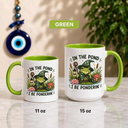 Wizard Frog Mug | Cottagecore Pond Ponderin' Coffee Cup