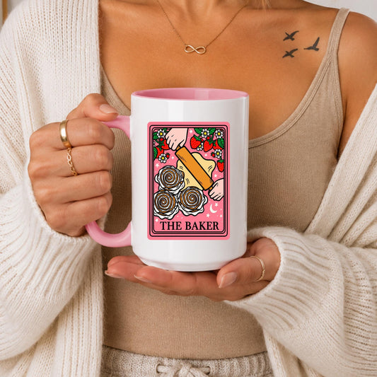 Baker Tarot Card Mug | Baking Lover Coffee Cup | Pastry Chef Gift