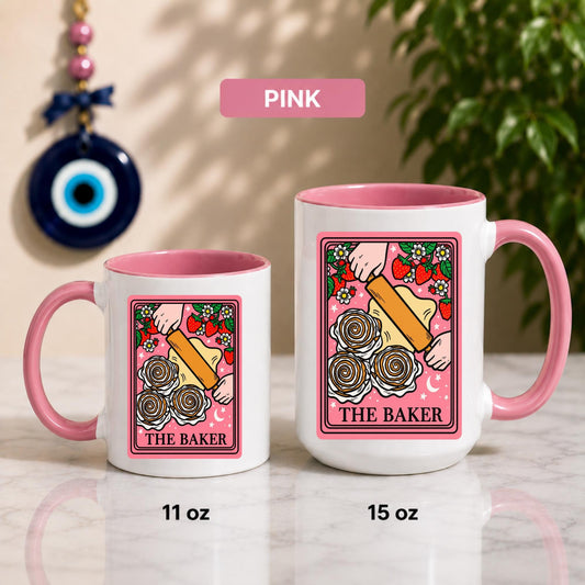Baker Tarot Card Mug | Baking Lover Coffee Cup | Pastry Chef Gift