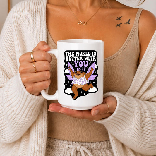 Motivational Frog Mug | Fairy Frog Positive Affirmation Coffee Cup