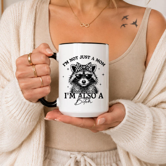 Sarcastic Raccoon Mom Mug | Attitude Coffee Cup for Women