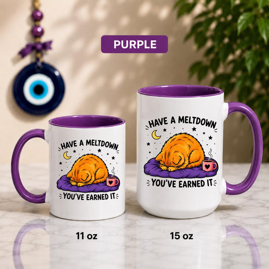 Funny Cat Mug | Cozy Humor Coffee Cup | Relatable Cat Lover Gift