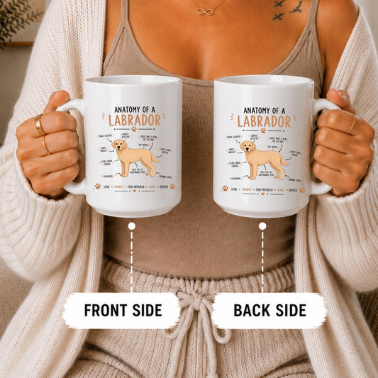 Anatomy of a Labrador Mug, Funny Lab Dog Lover Coffee Cup