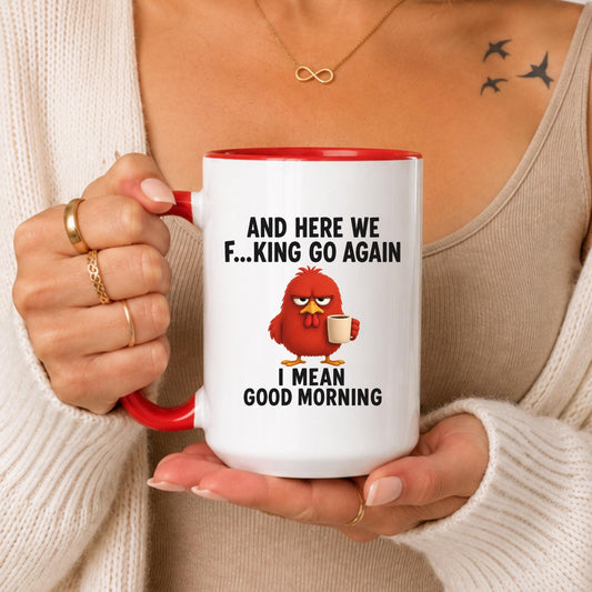 Grumpy Chicken Coffee Mug, Sarcastic Morning Cup, Funny Attitude Drinkware