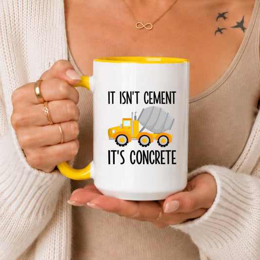 Funny Concrete Worker Mug, Cement Mixer Truck Coffee Cup, Construction Contractor Gift