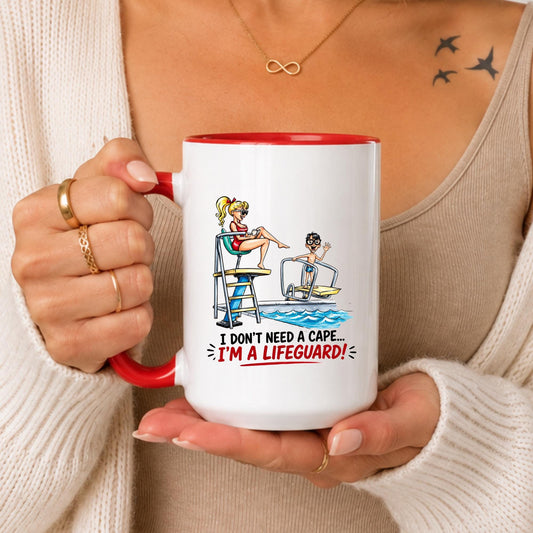Lifeguard Mug, I Don't Need a Cape, Summer Job Appreciation Gift