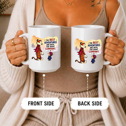 Adventure Companionship Ceramic Mug, Friendship Quote Coffee Cup