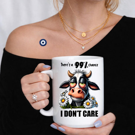 Funny Cow Mug | Sarcastic Quote, Cartoon Animal Coffee Cup