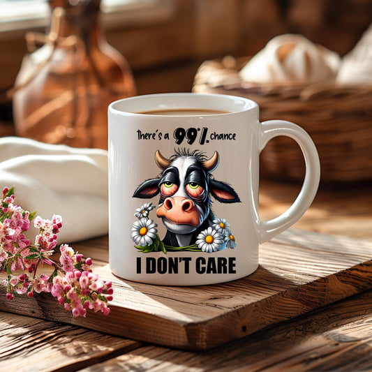 Funny Cow Mug | Sarcastic Quote, Cartoon Animal Coffee Cup