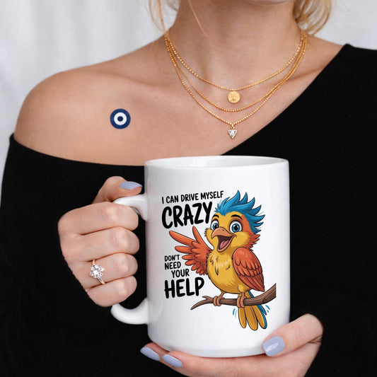 Funny Bird Mug, Sarcastic Quote Coffee Cup, Introvert Humor Ceramic Mug