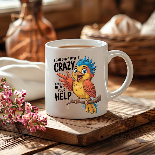 Funny Bird Mug, Sarcastic Quote Coffee Cup, Introvert Humor Ceramic Mug