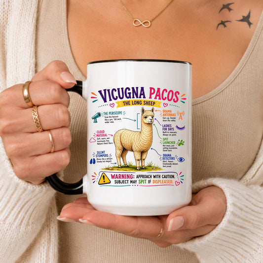 Funny Alpaca Anatomy Mug, Vicugna Pacos Coffee Cup, Llama Lover Gift