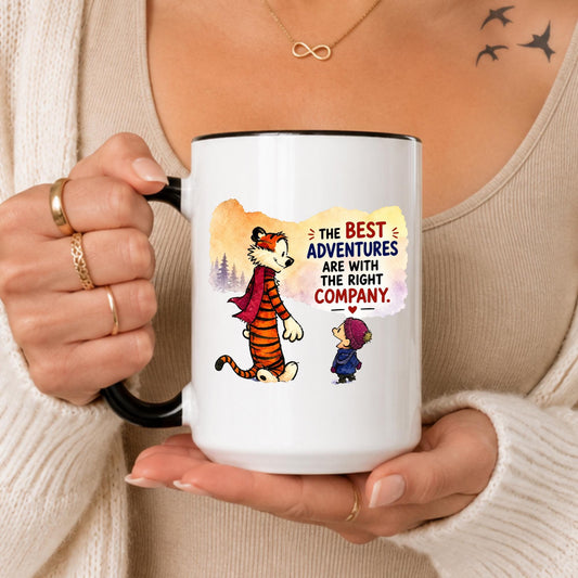 Adventure Companionship Ceramic Mug, Friendship Quote Coffee Cup