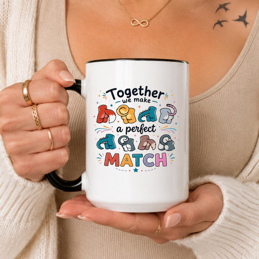 Among Us Inspired Mug, Gaming Couple Coffee Cup, Friendship Gift