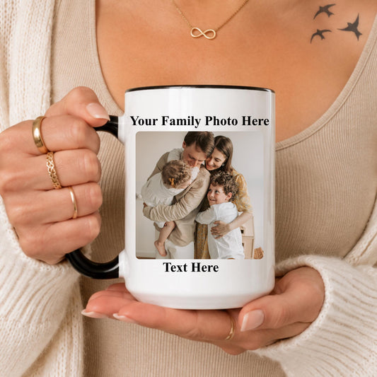 Personalized Photo Mug, Custom Family Keepsake Coffee Cup