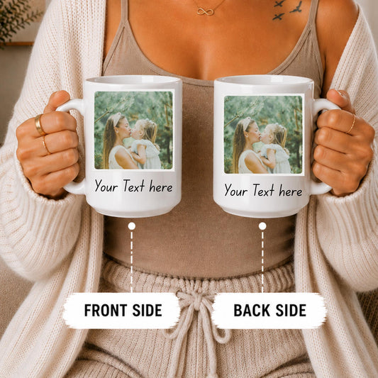 Personalized Photo Mug, Custom Text Coffee Cup, Memorial Keepsake Gift