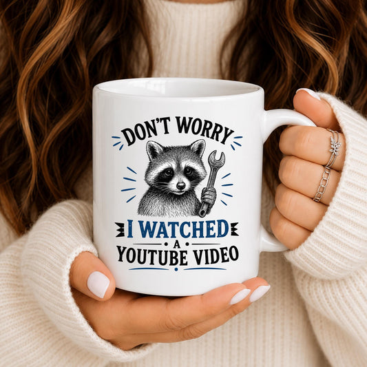 Funny Raccoon Mug | DIY Mechanic Workshop Coffee Cup (YouTube Video)