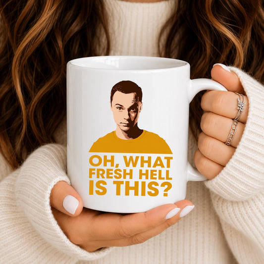 Oh What Fresh Hell Is This Mug, Funny TV Quote Coffee Mug, Sarcastic Humor Gift, Nerdy Geek Mug, Funny Office Mug, Comedy Fan Coffee Cup