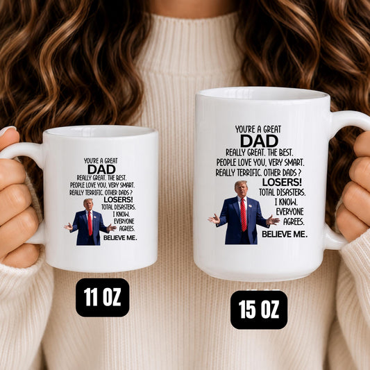 Funny Dad Mug Design PNG | Father's Day Gift Graphic | Patriotic Dad Sublimation Download