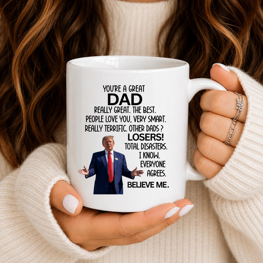 Funny Dad Mug Design PNG | Father's Day Gift Graphic | Patriotic Dad Sublimation Download