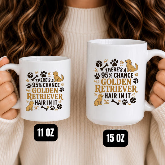 Golden Retriever Hair In It Mug | Funny Dog Mom Coffee Cup