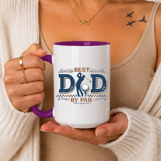 Golf Dad Mug | Dad By Par Coffee Cup, Vintage Golfer Gift