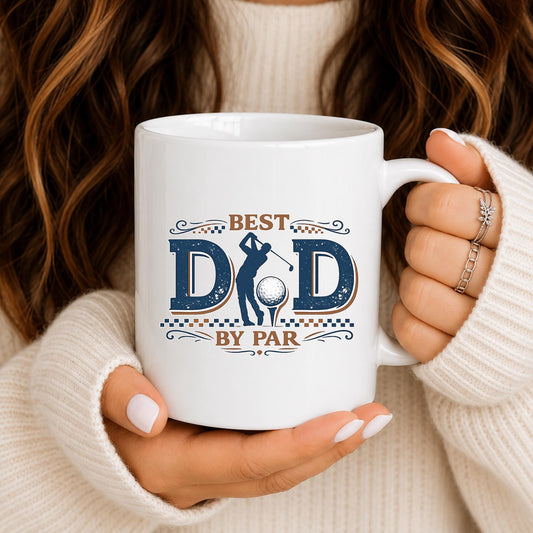 Golf Dad Mug | Dad By Par Coffee Cup, Vintage Golfer Gift