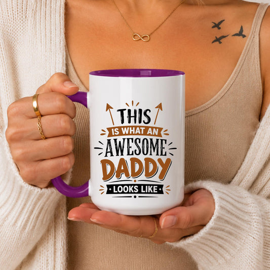 Daddy Mug | Retro Typography Coffee Cup, Gift for Dad