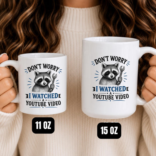 Funny Raccoon Mug | DIY Mechanic Workshop Coffee Cup (YouTube Video)