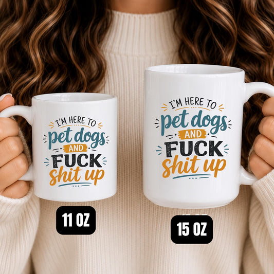 Funny Dog Lover Mug, Sarcastic Pet Parent Coffee Cup, Dog Mom Dad Gift
