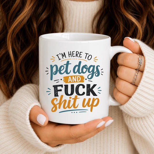 Funny Dog Lover Mug, Sarcastic Pet Parent Coffee Cup, Dog Mom Dad Gift