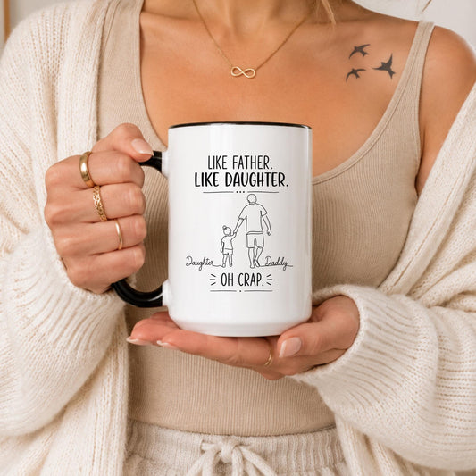 Like Father Like Daughter Mug | Funny Dad Coffee Cup, Papa Gift