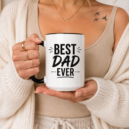 Dad Ever Ceramic Mug | Minimalist Typography Coffee Cup