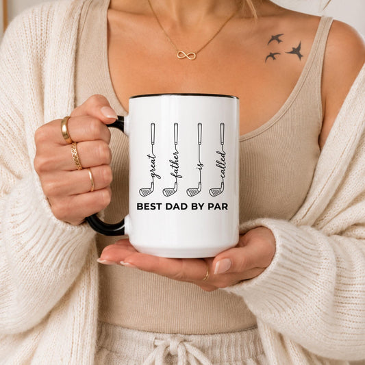 Funny Golf Dad Mug | Dad By Par Coffee Cup (11oz/15oz)