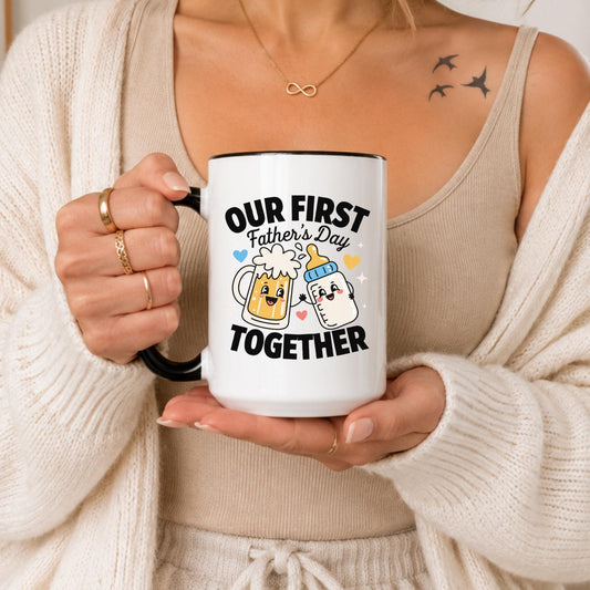 First Time Dad Mug | Baby Bottle Beer Keepsake | Fatherhood Gift