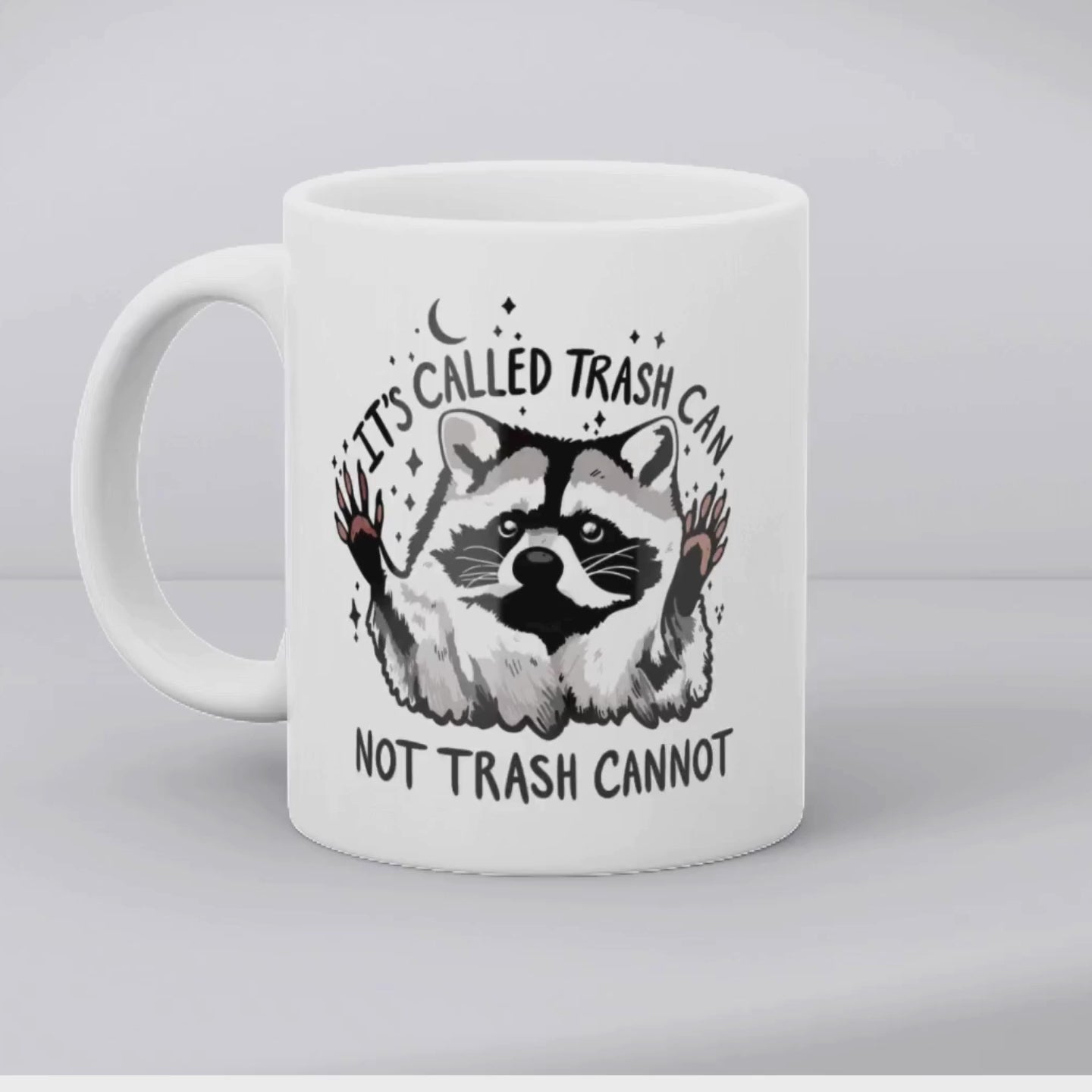 Funny Raccoon Mug, Trash Panda Coffee Mug, It’s Called Trash Can Not Trash Cannot Mug, Sarcastic Animal Mug, Funny Meme Gift