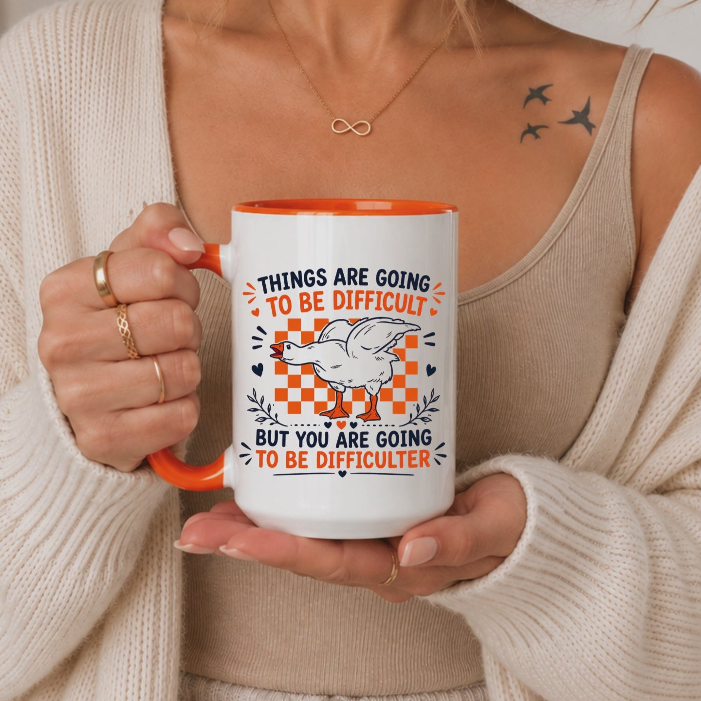 Funny Goose Mug Sarcastic Goose Coffee Cup Chaotic Goose Mug Funny Meme Mug Goose Lover Gift
